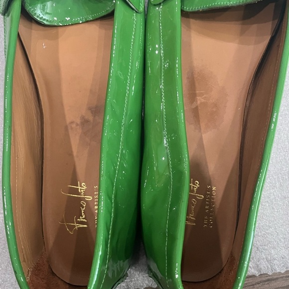 [10.5]Franco Sarto A Milicent Green Patent Leather Flat Loafer - Picture 6 of 8